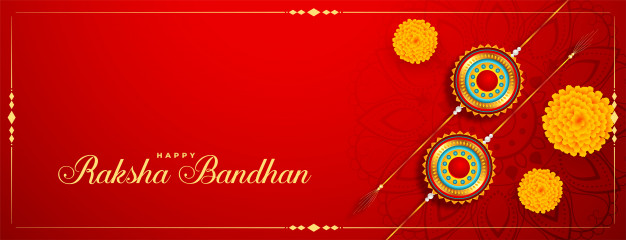 raksha-bandhan-festival-banner-with-rakhi-marigold-flower_1017-26638